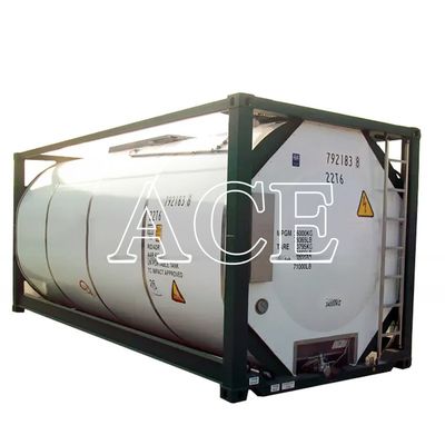 IMDG T4 Standardstahlmaterial 20 Fuß ISO Kraftstoffbehälter 26000L Kapazität für sicheren Diesel- und Benzintransport