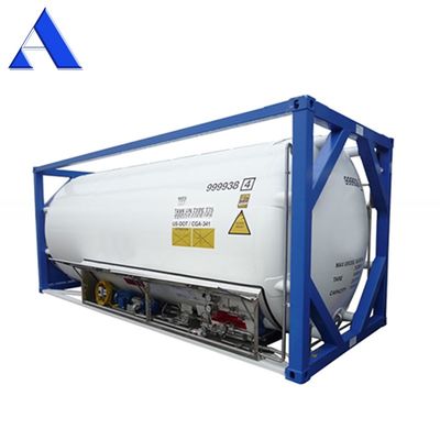 20 Tonnen Kapazität 20 Fuß langer Transportcontainer ASME Standard UN T75 ISO Kryogener LNG-Tank für Anpassung und Transport