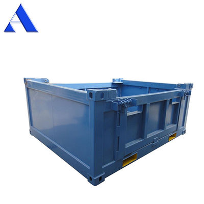 10ft DNV 2.7-1 Standard Offshore-Frachtkörbe Halbhöhe Trockener Stahlbehälter offener Oberteil 3 Meter Länge Optional Halbhöhe