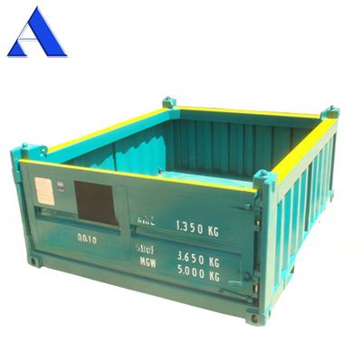 10ft DNV 2.7-1 Standard Offshore-Frachtkörbe Halbhöhe Trockener Stahlbehälter offener Oberteil 3 Meter Länge Optional Halbhöhe