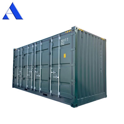 20 Fuß hoher Trockener Container mit Würfelseite Tür aus Stahl Corten Stahl 6058 x 2438 x 2896 mm 33,2 CBM Kapazität