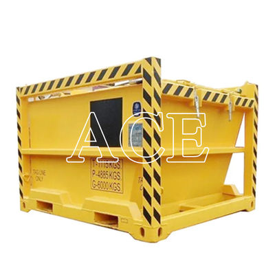 1115KGS Tare Masse Offshore Schnittschlamm Skip BV Zertifizierter geschlossener Behälter für Bohrungen -20 C Design DNV 2.7-1 Standard