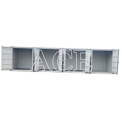 67.7cbm Kapazität 40ft hohe Cube offene Seite Versandcontainer mit 4 Seitentüren 12192 x 2438 x 2896 mm Außenabmessungen