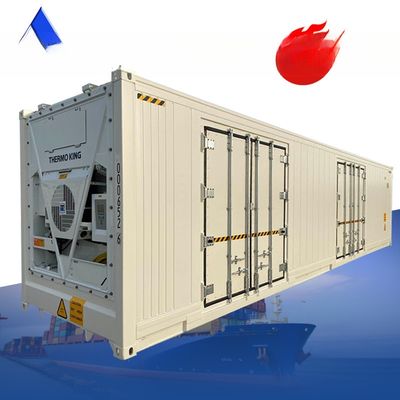 12192 x 2438 x 2896 mm 2-Türer offener Seitenkühlschrank 40 Fuß Länge Reefer Container für den Transport von frischen Waren