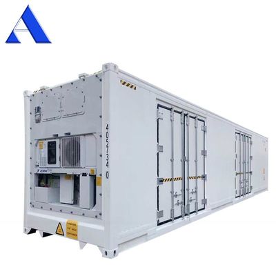 12192 x 2438 x 2896 mm 2-Türer offener Seitenkühlschrank 40 Fuß Länge Reefer Container für den Transport von frischen Waren