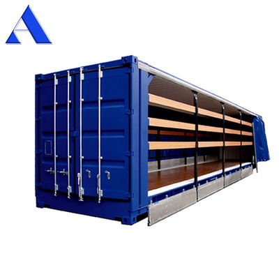 45 Fuß hoher Kubik PVC Vorhang Seitentür CSC zertifizierter Trockener Versandbehälter mit 13556 x 2420 x 2474 mm Innenabmessungen