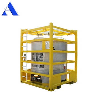 2900L-5000L Kapazität vertikaler Offshore-Tankbehälter mit Aufzugsrahmen Schweißnaht Säure Reinigung und Passivierung Finish