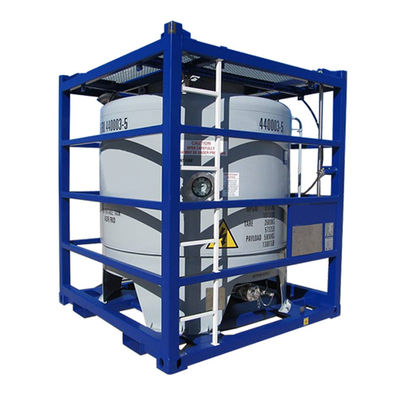 2900L-5000L Kapazität vertikaler Offshore-Tankbehälter mit Aufzugsrahmen Schweißnaht Säure Reinigung und Passivierung Finish