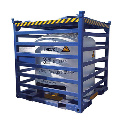 2900L-5000L Kapazität vertikaler Offshore-Tankbehälter mit Aufzugsrahmen Schweißnaht Säure Reinigung und Passivierung Finish