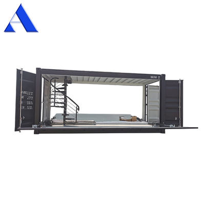 Professionell angepasste Seitenöffnung 20ft Versandcontainer Kaffeeshop Fastfood-Shop mit Leiter und Top Security Rail