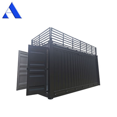Professionell angepasste Seitenöffnung 20ft Versandcontainer Kaffeeshop Fastfood-Shop mit Leiter und Top Security Rail