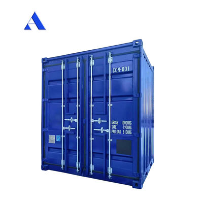 ISO 10855 Standard 8ft Mini-Lagerbox-Container mit äußeren Abmessungen von 2438 x 2438 x 2896 mm und 8100 kg Nutzlast