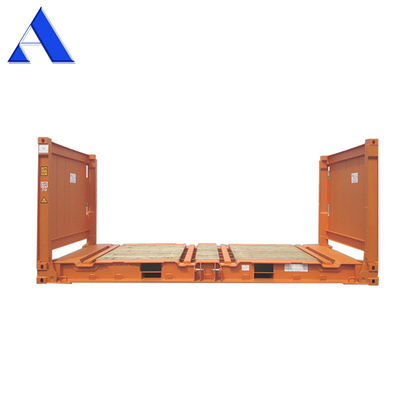 20ft 20ft 20 Flat Rack Flat Rack Container Ozeanische Schiffscontainer Tare Gewicht 2750KGS Boden 28mm Sperrholz Boden