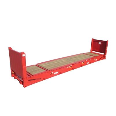 40ft 40' Stahlkorten Stahl Flachregal Versandcontainer mit Sperrholzboden und klappbarem Ende Flattrack CSC zertifiziert