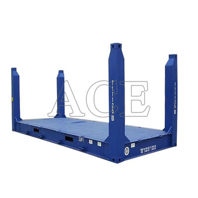 20 ft 20 ft Flat Rack Container mit CSC-zertifiziertem Custom Color Logo Corten Steel Fixed Corner Post und BV GL ABS Genehmigung