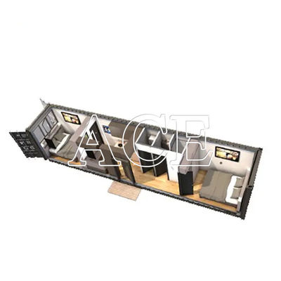 Custom Made Luxury Prefab Container House Flexibles Design mit Aluminiumfenster und 20 Fuß Shipping Container