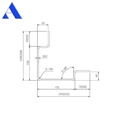 6 mm Dicke lSO Trockene Fracht Container Teile und Zubehör Front Ecke Post mit Zink Shop Primer Malerei
