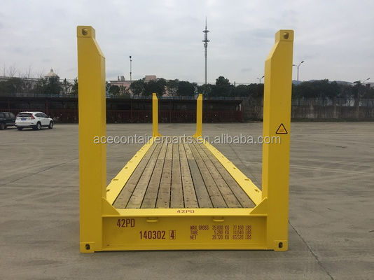 Transportgeräte 40 Fuß Flachregal-Container mit festem Eckposten aus Stahl Max. Nutzlast 47370 kg ISO-zertifiziert