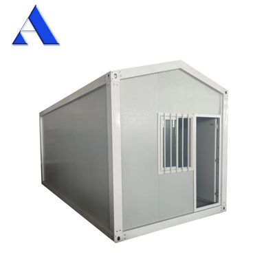 20 Fuß bewegliche vorgefertigte Modulbüro-Struktur Flat Pack Versand Containerhaus Einfaches modernes Stil Stahl Ecke Gießen