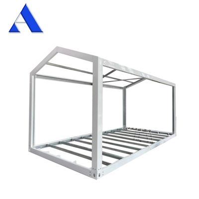 20 Fuß bewegliche vorgefertigte Modulbüro-Struktur Flat Pack Versand Containerhaus Einfaches modernes Stil Stahl Ecke Gießen
