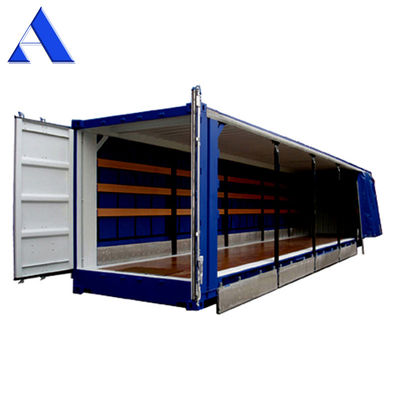 12192 x 2550 x 2896 mm Hohe Würfel 40 Fuß Shipping Container mit PVC Vorhang Seitentür