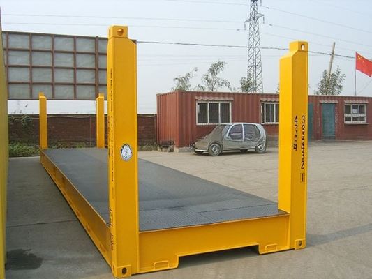 70 cbm Kapazität 40' fester Eckpfosten Flat Rack Flatrack Versandcontainer 500 KGS Max Bruttogewicht