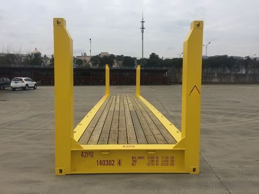70 cbm Kapazität 40' fester Eckpfosten Flat Rack Flatrack Versandcontainer 500 KGS Max Bruttogewicht