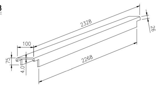 Schiffscontainer-Ersatzteile Unterstützungsbalken Corten Stahl 4,0 mm 4,5 mm Container Querschnitt für Containerteile