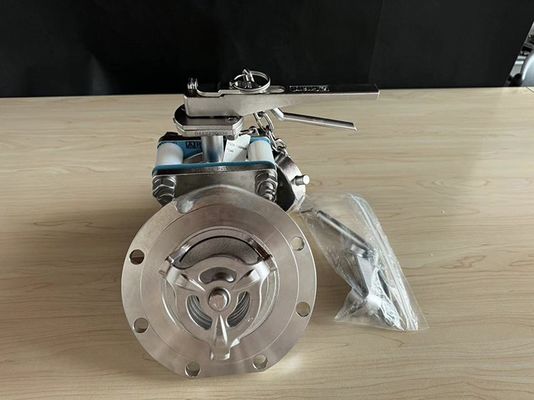 ISO-Tankbehälter Ersatzteile 3 Zoll 45 Grad Bodenentladung und Probenventil mit Druckmessgerät 1.4''BSP 0-40 bar