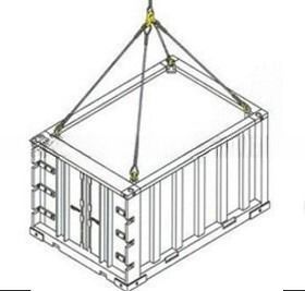 10 Tonnen Tragfähigkeit Galvanisiertes Schleppkabel 4 Beine Offshore Container Stahlbeschichtetes Drahtseil Schleppkabel DNV 2.7-1 Standard