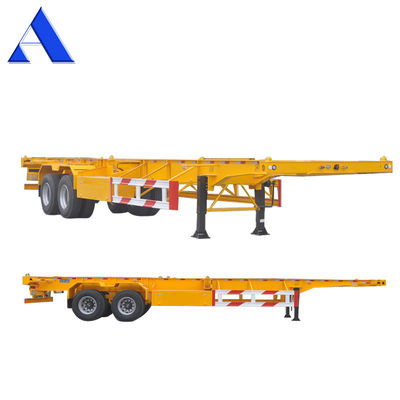 angepasstes Container-Chassis 2 Achsen-Skelett-Semi-Anhänger für den Transport von 20 Fuß-Schifffahrzeugcontainern