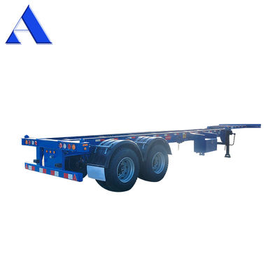 12R22.5 Linglong Reifen 2 Achse 40ft 20ft Schifffahrtschassis mit Gänsenhals Skeleton Lkw-Rahmen Halbanhänger Container