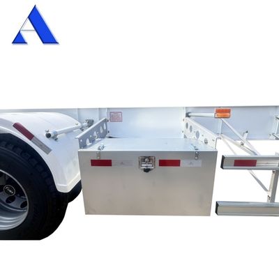 53ft Gänsehals-Skelett-Lkw-Rahmen Halbanhänger Container-Schifffahrtschassis mit hervorragenden Eigenschaften und langlebiger FUWA-Achse