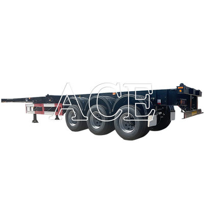 Lkw-Anhänger 40ft Stahl-Schifffahrzeug-Container Semi-Anhänger 3 Achsen Skelettrahmen Transport-Chassis für die Ladung von Fracht