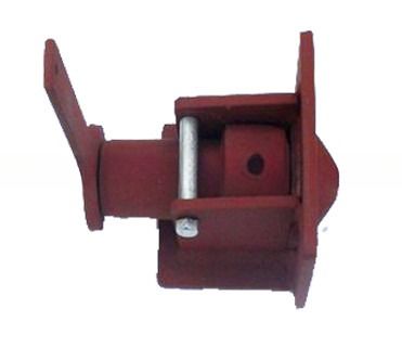 Materialien Gießstahl Drehverschluss Schraubtyp Behälter Anhänger Chassis Drehverschluss Behälter Flachbett Rot/Schwarz