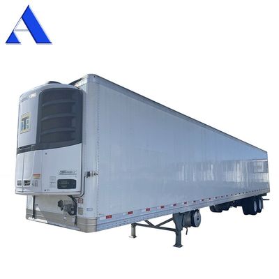 Halbanhänger Lkw 2 Achsen 8 Räder 40ft 48ft 53ft Flachbett 12R22.5 Reifen isoliert Van Reefer Stahl Eisen Material TS16949 Zertifikat