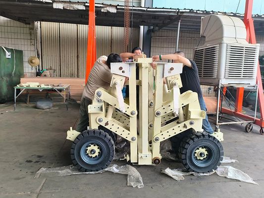 15 Tonnen 30 Tonnen 4 Stück Kautschuk Super Shipping Container Lifting Caster mit Drehverschluss Bürogebäude Modernisierungsprojekte in Grau