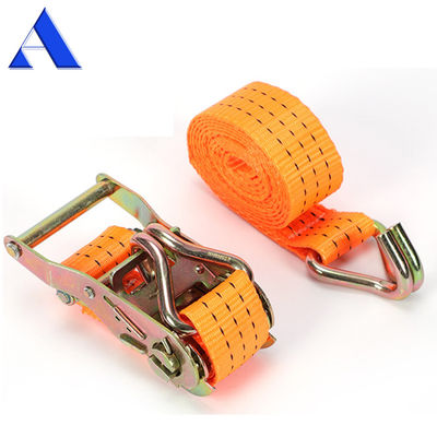 Dauerhafte 3-10m Länge Polyester Cargo Ratchet Tie Down Lashing Strips mit Polyester Rückziehschlüssel Set