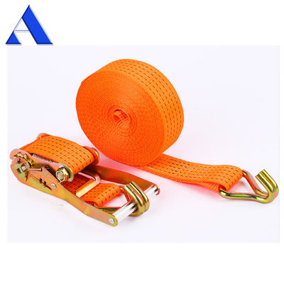 Dauerhafte 3-10m Länge Polyester Cargo Ratchet Tie Down Lashing Strips mit Polyester Rückziehschlüssel Set