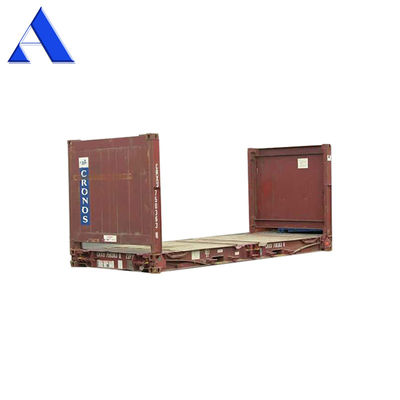 Corten Stahl 20ft 40ft Gebraucht Flat Rack Container Zweithanden Boden Sperrholz oder Stahl