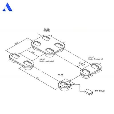 Behälter ISO Twistlock Socket Flush Foundations mit 7,50 kg Einzeltyp und 500 KN M.B.L. Spannungskapazität DNV GL zertifiziert