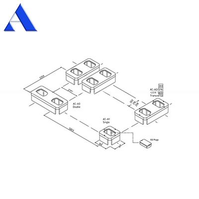 ACE Professional Supply Gießstahl Doppelcontainer Erhöhte Fundamentsockel für DNV GL zertifizierte Versandcontainer