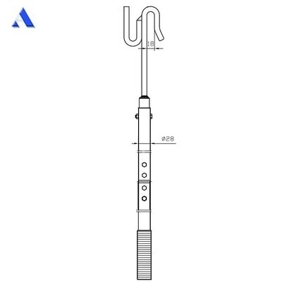 Behälter Lashing-Ausrüstung Betriebsstange Aluminium-Twist Lock Teleskopröhre Probe mit Lashing-Bar