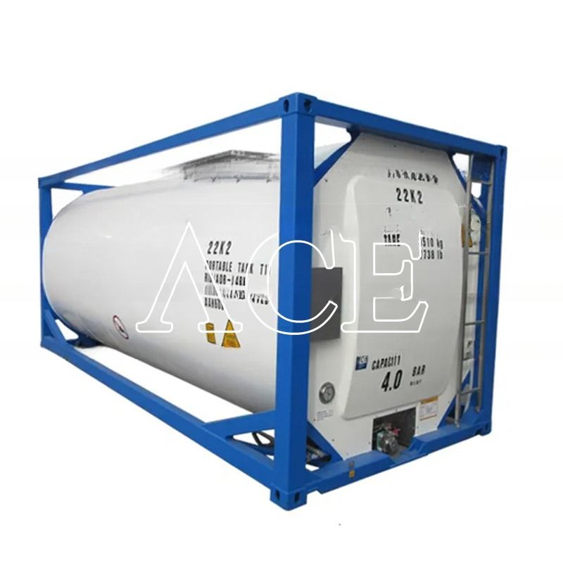 Bestand 20 ft ISO Tankbehälter 26000 Liter mit 4,0/6,0Mpa Druck und 316L/SAN50028-7/WNr 1,4402/1,4404 Tankmaterial