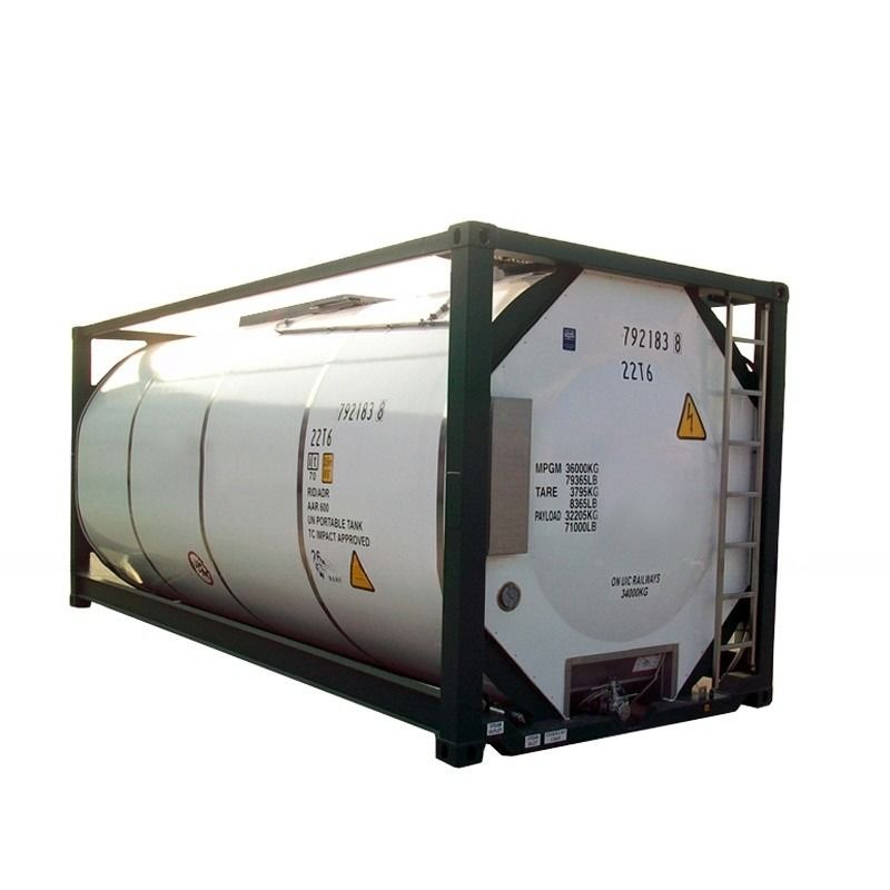IMDG T4 Standardstahlmaterial 20 Fuß ISO Kraftstoffbehälter 26000L Kapazität für sicheren Diesel- und Benzintransport