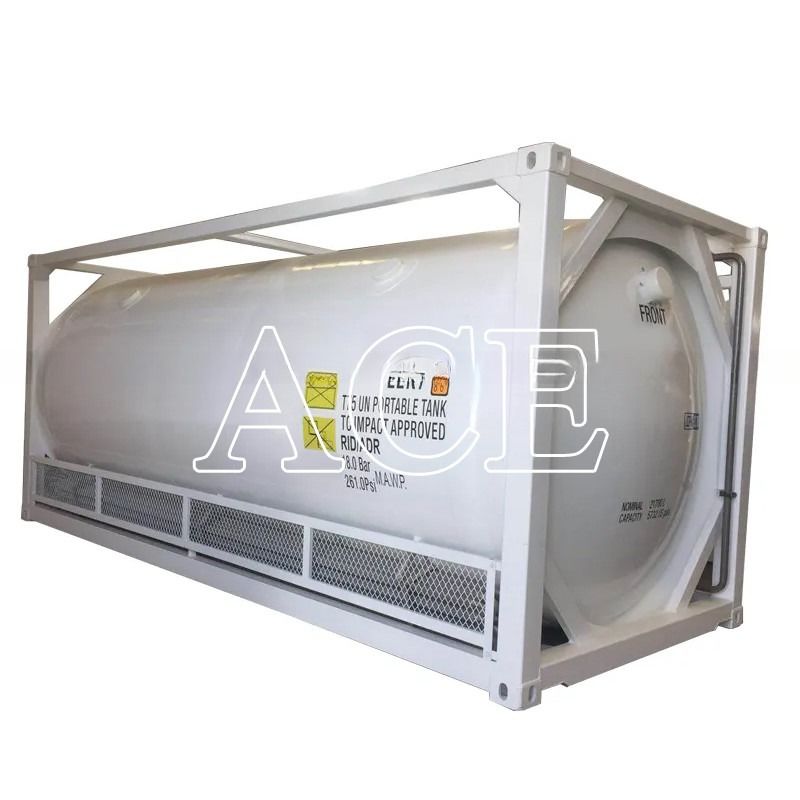 20 Tonnen Kapazität 20 Fuß langer Transportcontainer ASME Standard UN T75 ISO Kryogener LNG-Tank für Anpassung und Transport