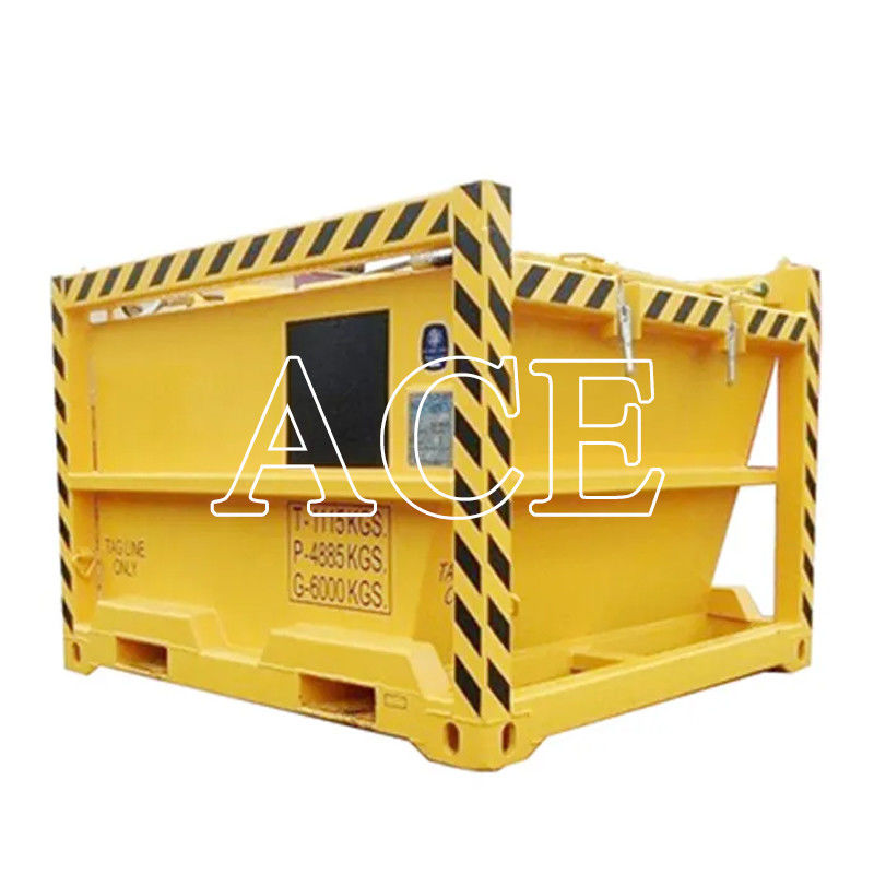 1115KGS Tare Masse Offshore Schnittschlamm Skip BV Zertifizierter geschlossener Behälter für Bohrungen -20 C Design DNV 2.7-1 Standard