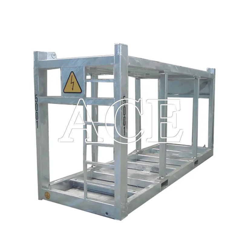 13ft 4meter DNV 2.7-1 Standard Galvanisierter Offshore-Container Aufzugsrahmen Skid 45-Grad-Sling-Winkel