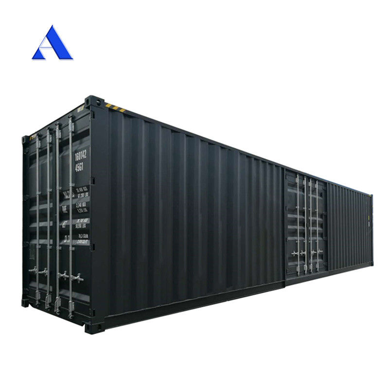 40 Fuß einseitige Tür Öffnung Trockener Versandcontainer 40 40 Fuß HC oder GP Stahlmaterial CSC mit inneren Abmessungen zertifiziert
