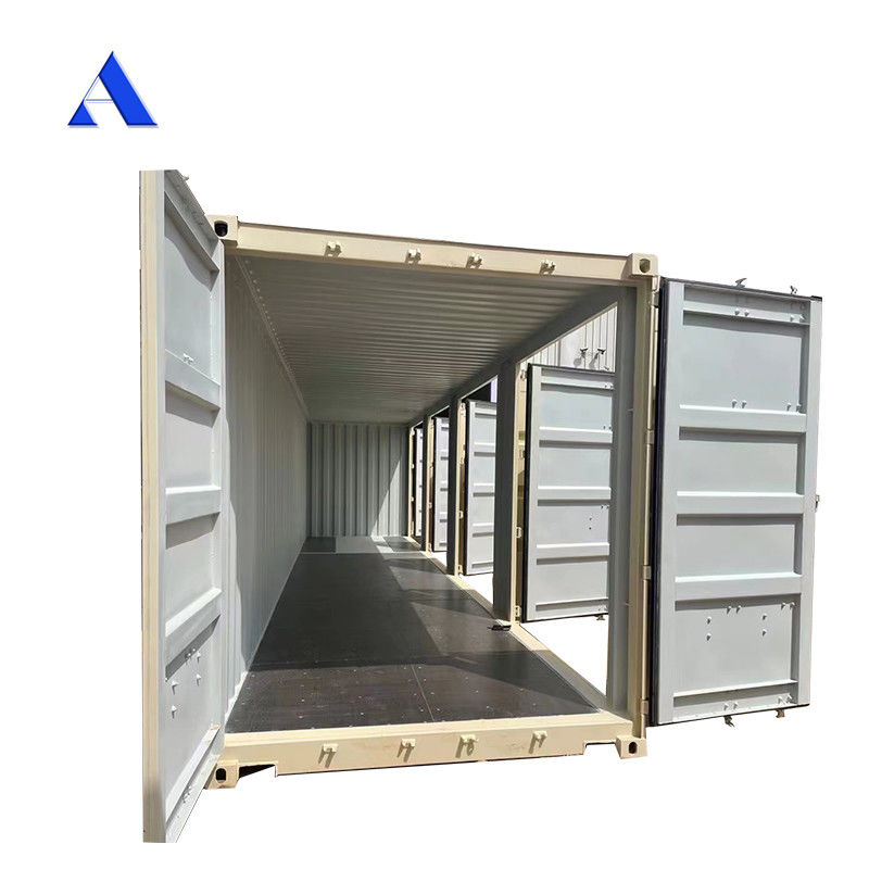 67.7cbm Kapazität 40ft hohe Cube offene Seite Versandcontainer mit 4 Seitentüren 12192 x 2438 x 2896 mm Außenabmessungen